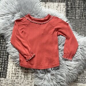 LALI Girls‎ Knit Sunflower Top In Maroon Red Size 6Y